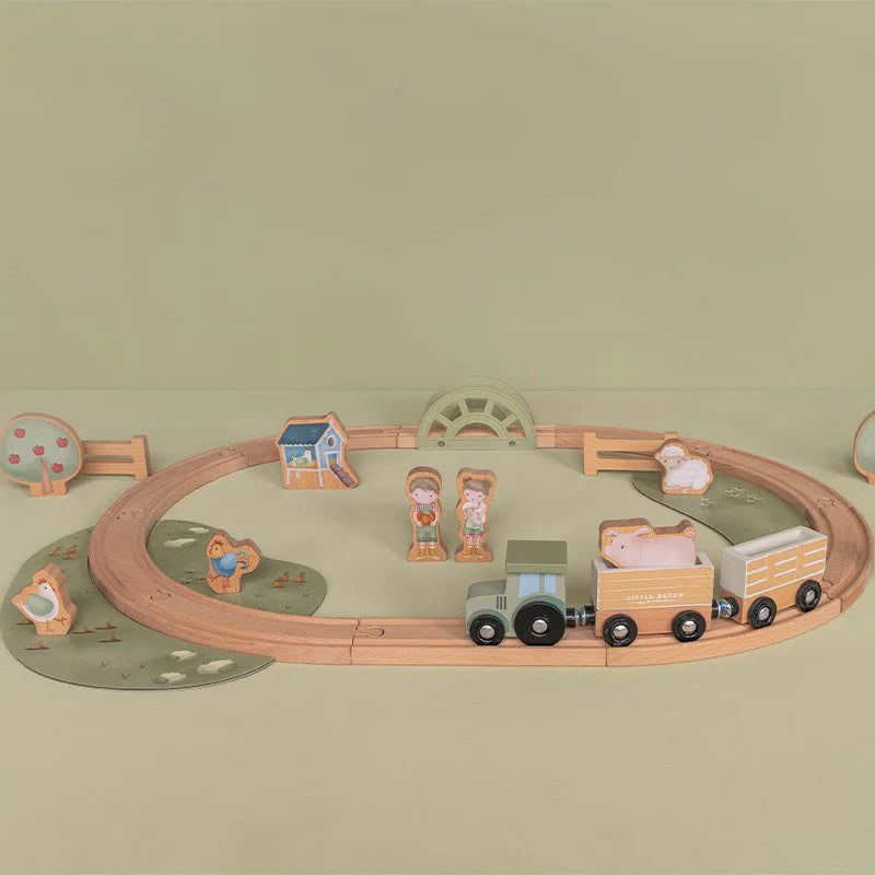 Little Dutch Wooden Train Track - Little Farm