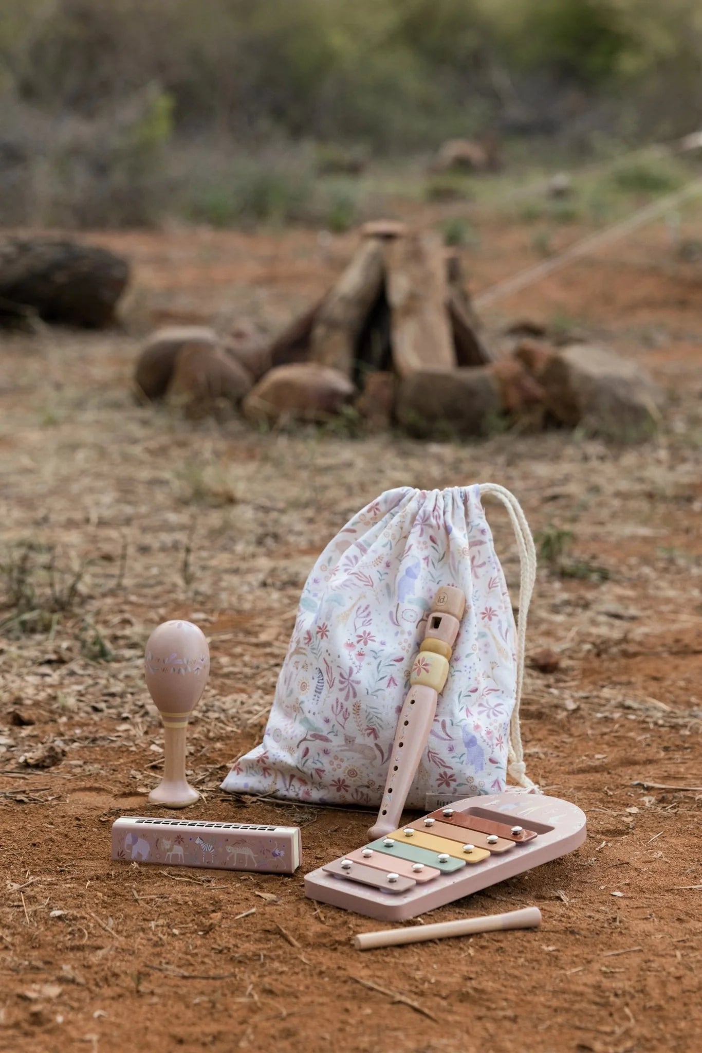 Little Dutch Music Set - Safari Friends Pink