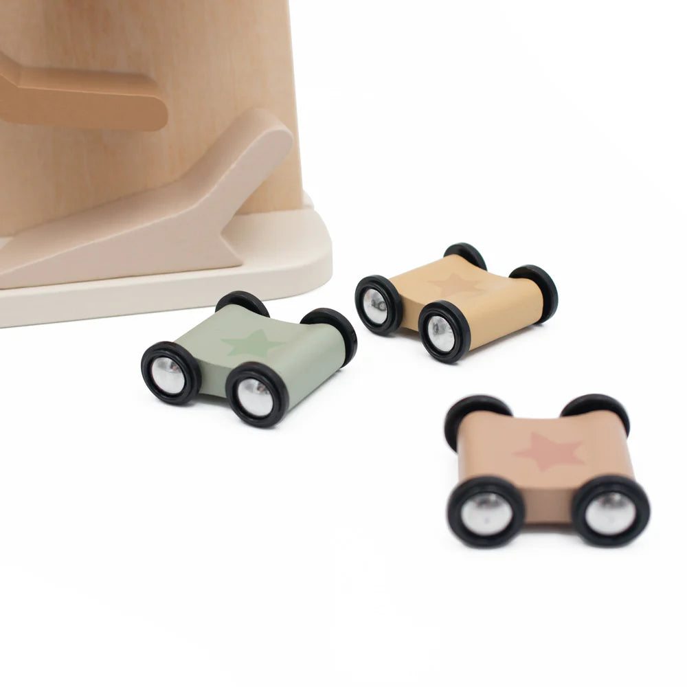 Jumini Wooden Tower Ramp Racer with Cars