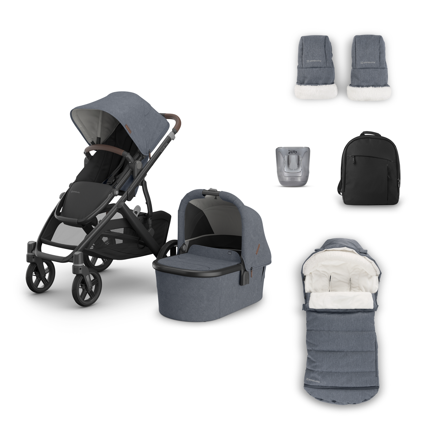 UPPAbaby Vista V3 Pushchair and Accessory Bundle