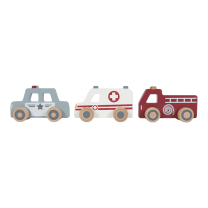Little Dutch Wooden Emergency Service Vehicles