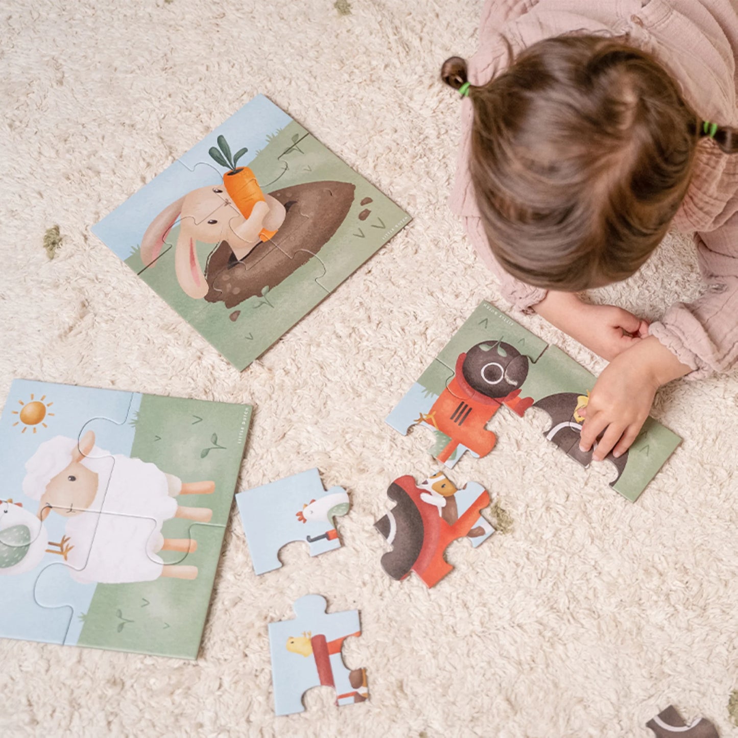 Little Dutch 4 in 1 Puzzles - Little Farm