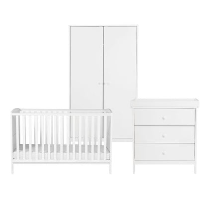 Bebe & Beyond Dreamer 3 Piece Nursery Furniture Set - White