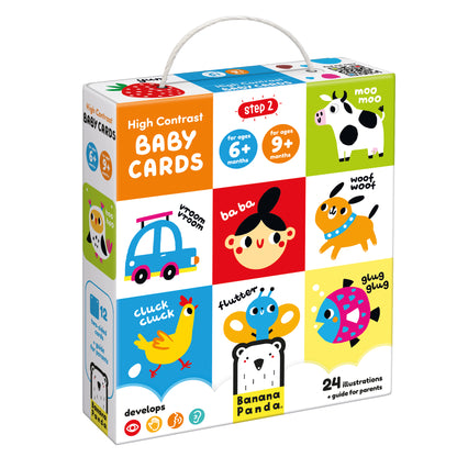 Banana Panda High Contrast Baby Cards 6m+