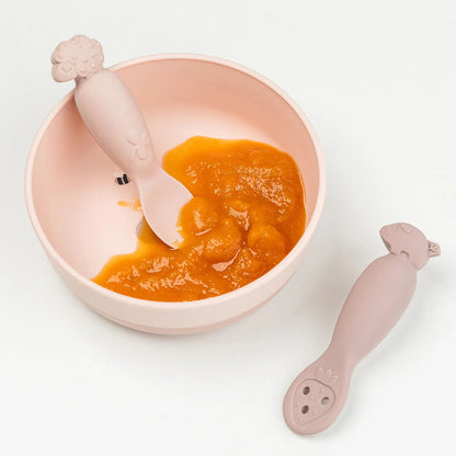Done By Deer Learning Spoon Set - Tiny Farm - Powder