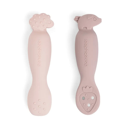 Done By Deer Learning Spoon Set - Tiny Farm - Powder