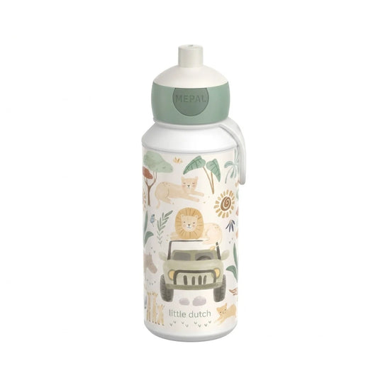Little Dutch Drinking Bottle Campus Pop-Up 400 ml - Safari Friends
