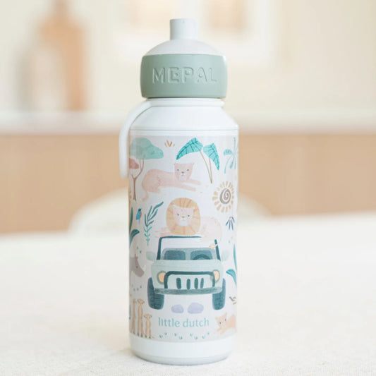Little Dutch Drinking Bottle Campus Pop-Up 400 ml - Safari Friends
