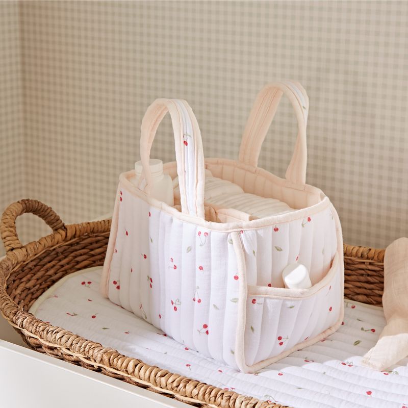 CuddleCo Nappy Caddy - Ditsy Cherry