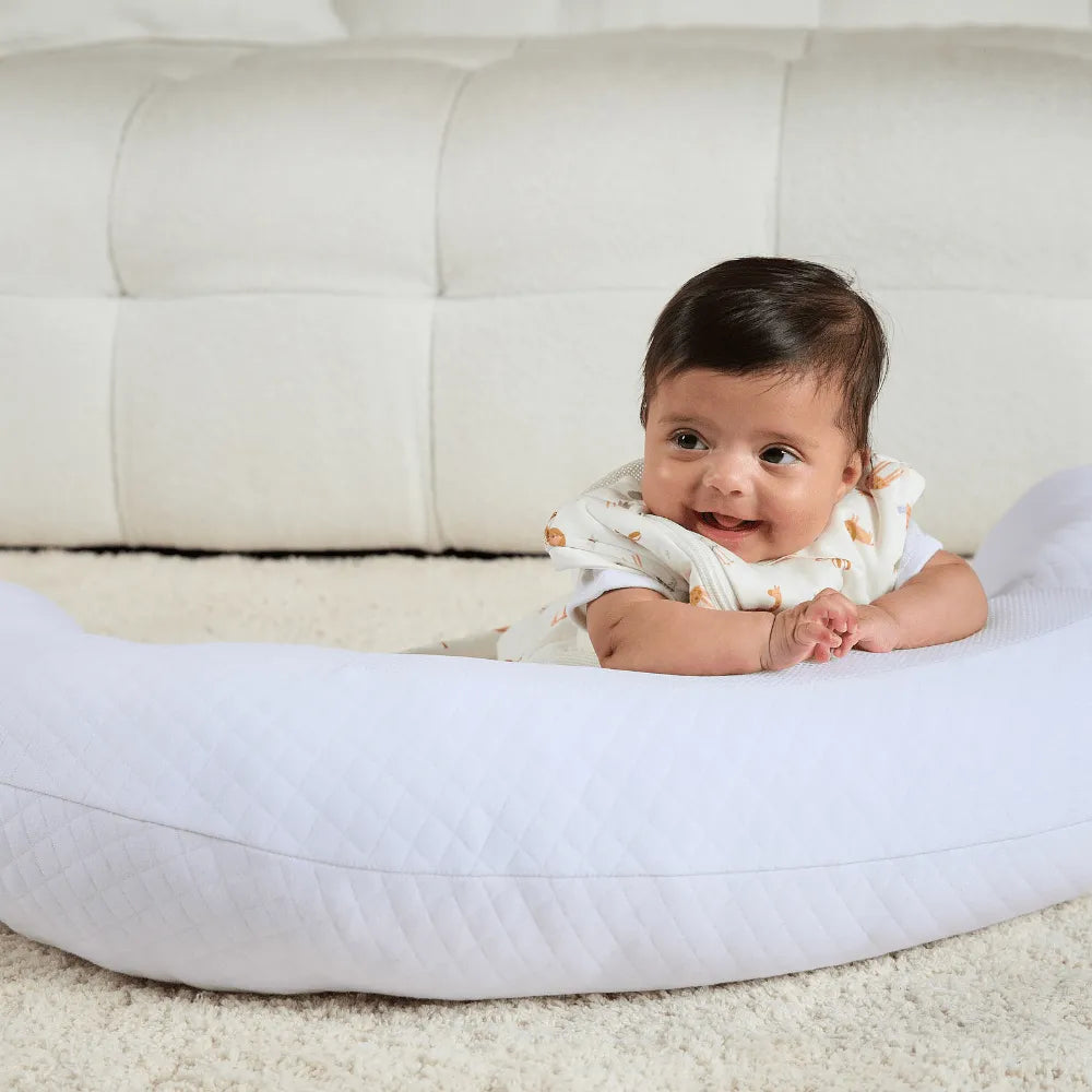 Purflo Breathe Pregnancy Pillow - White Luxe