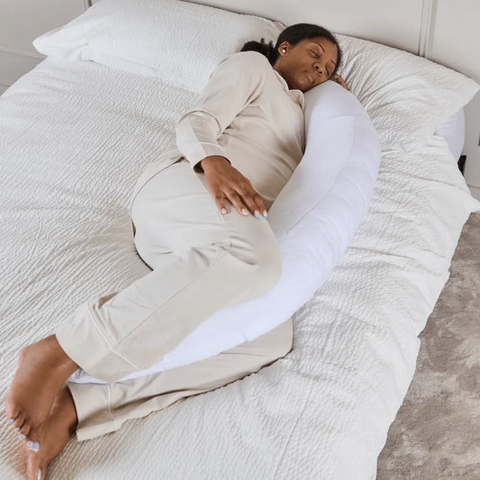 Purflo Breathe Pregnancy Pillow - White Luxe
