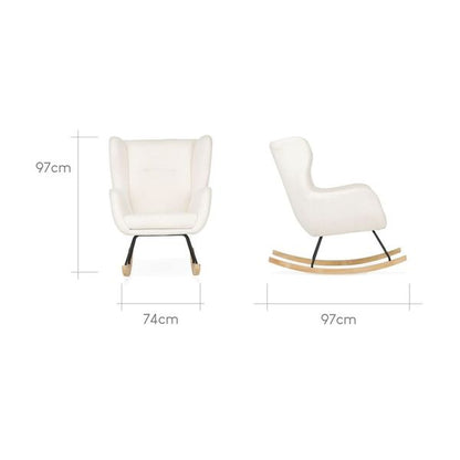 CuddleCo Marley Nursing Chair & Footstool - Teddy Off White