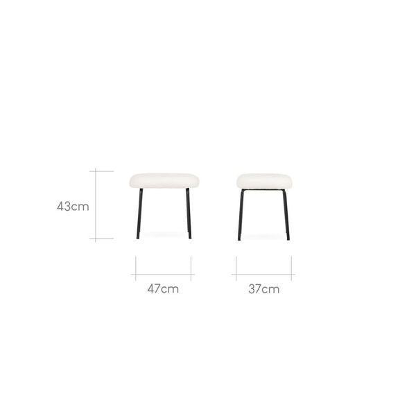 CuddleCo Marley Nursing Chair & Footstool - Teddy Off White