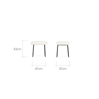 CuddleCo Marley Nursing Chair & Footstool - Teddy Off White