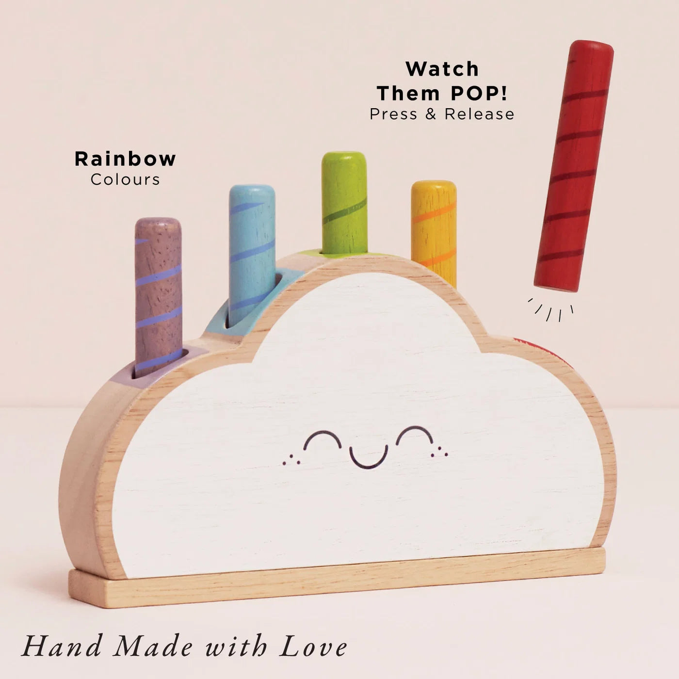 Le Toy Van Wooden Rainbow Cloud Pop