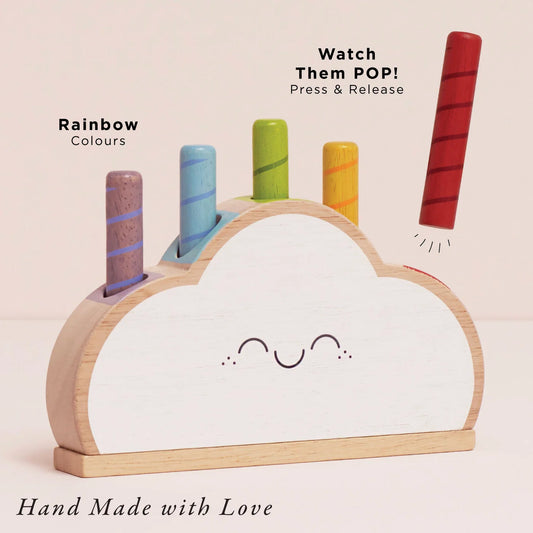 Le Toy Van Wooden Rainbow Cloud Pop