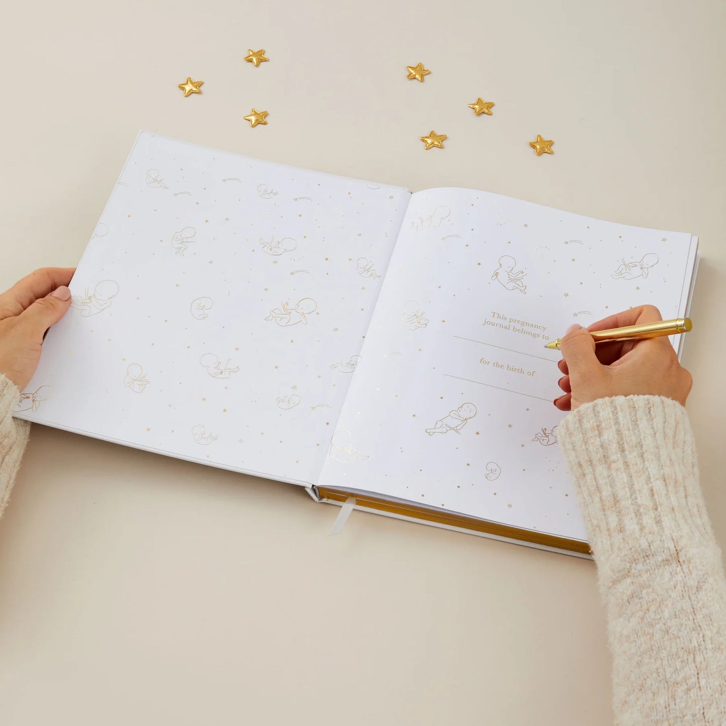 Blush and Gold Pregnancy Journal - Pearl