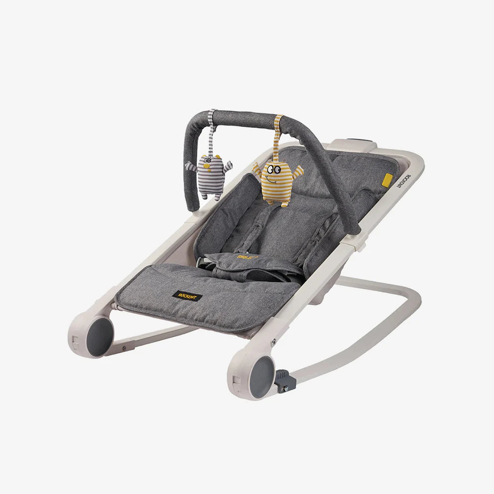 Bababing Rockout Baby Bouncer - Grey Melange