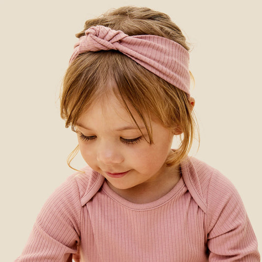MORI Ribbed Baby Headband - Blue