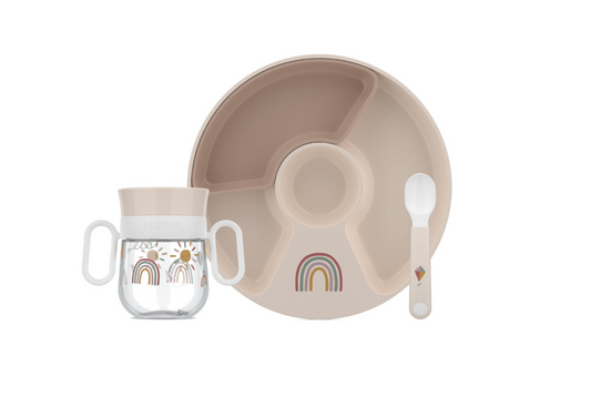 Little Dutch x Mepal Baby Dinnerware Set 3 Pieces - Sunshine & Rainbow