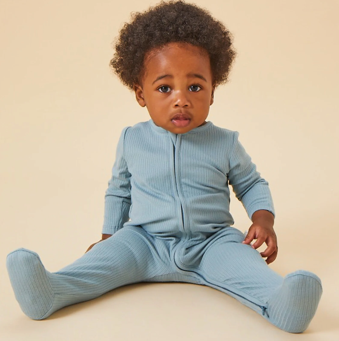 MORI Ribbed Clever Sleepsuit | Organic Cotton & Bamboo