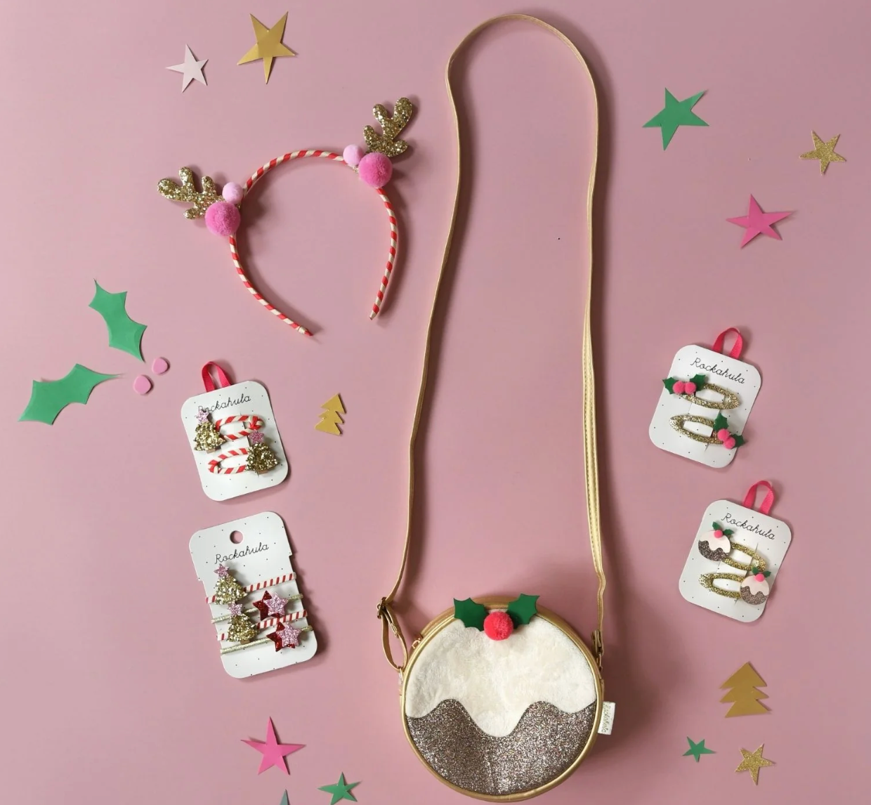 Rockahula Christmas Pudding Hair Clips