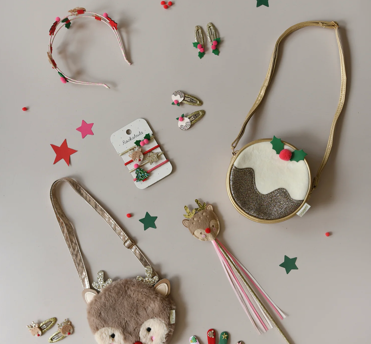 Rockahula Christmas Pudding Hair Clips