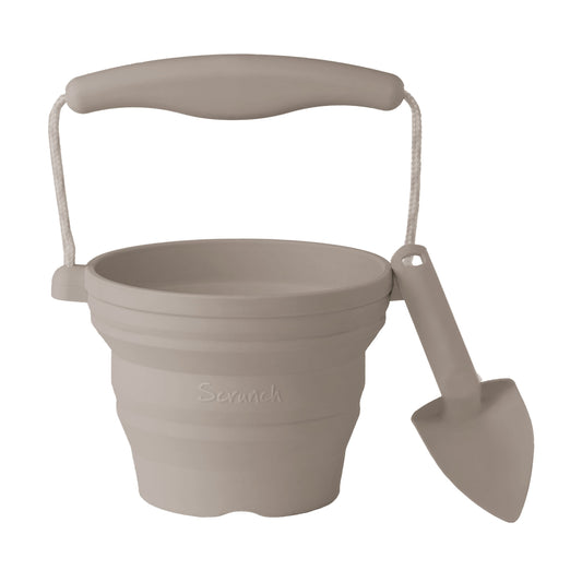 Scrunch Seedling Pot & Trowel Set - Mushroom