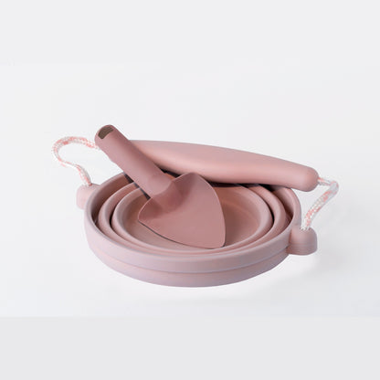 Scrunch Seedling Pot & Trowel Set - Old Rose