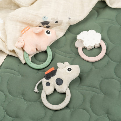 Done By Deer Sensory Rattle with Teether - Dotti Sand