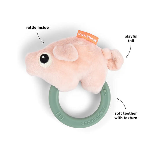 Done By Deer Sensory Rattle with Teether - Pigee