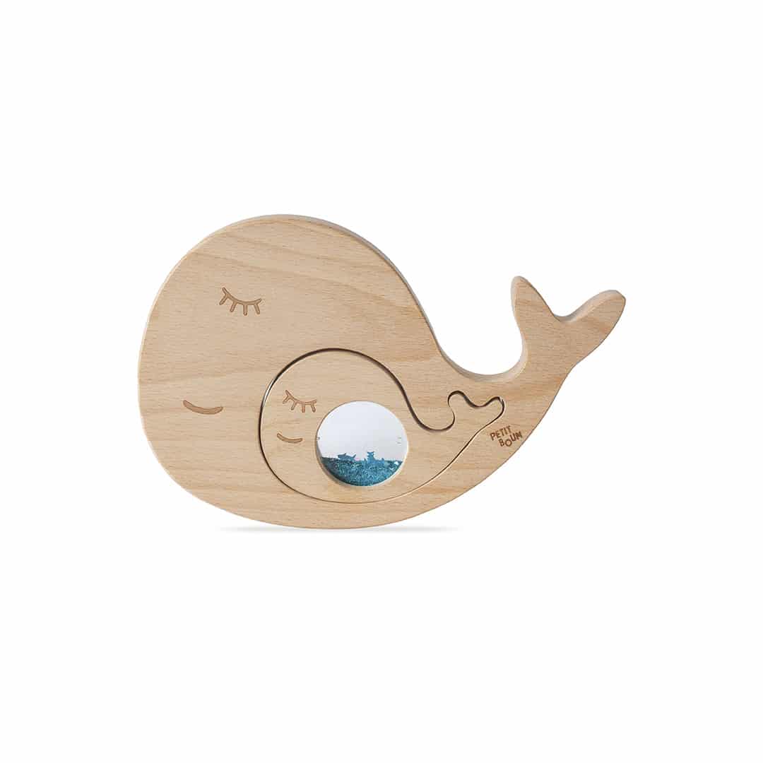 Petit Boum Whale & Baby Sensory Puzzle