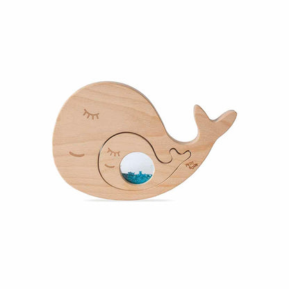 Petit Boum Whale & Baby Sensory Puzzle