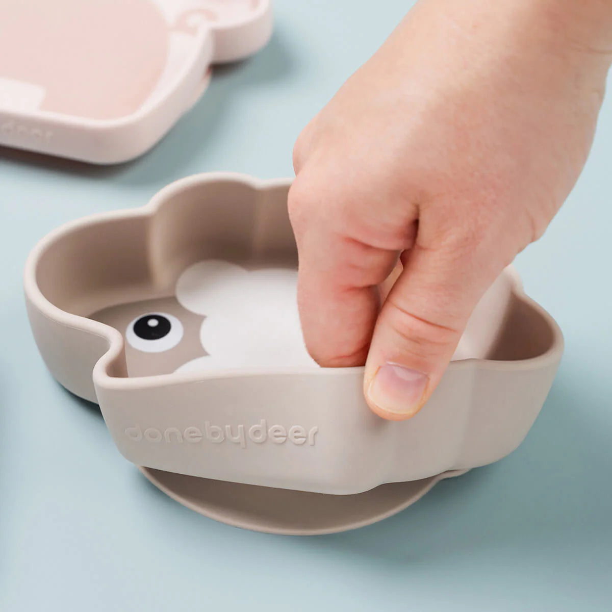 Done By Deer Silicone Stick&Stay Bowl - Sheepy Sand