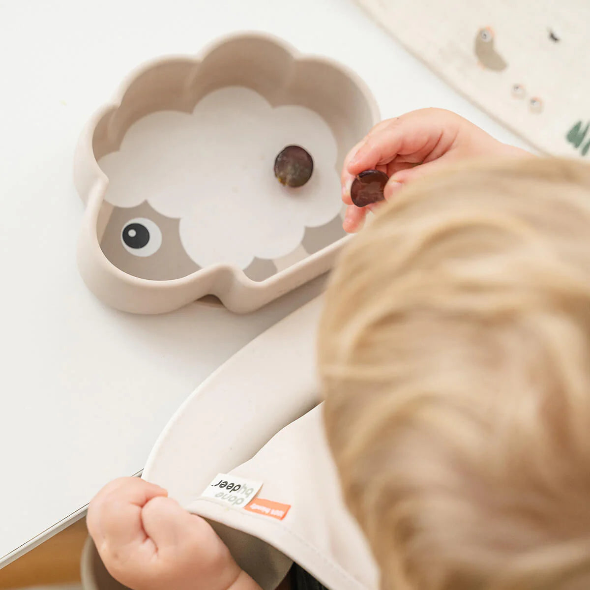 Done By Deer Silicone Stick&Stay Bowl - Sheepy Sand