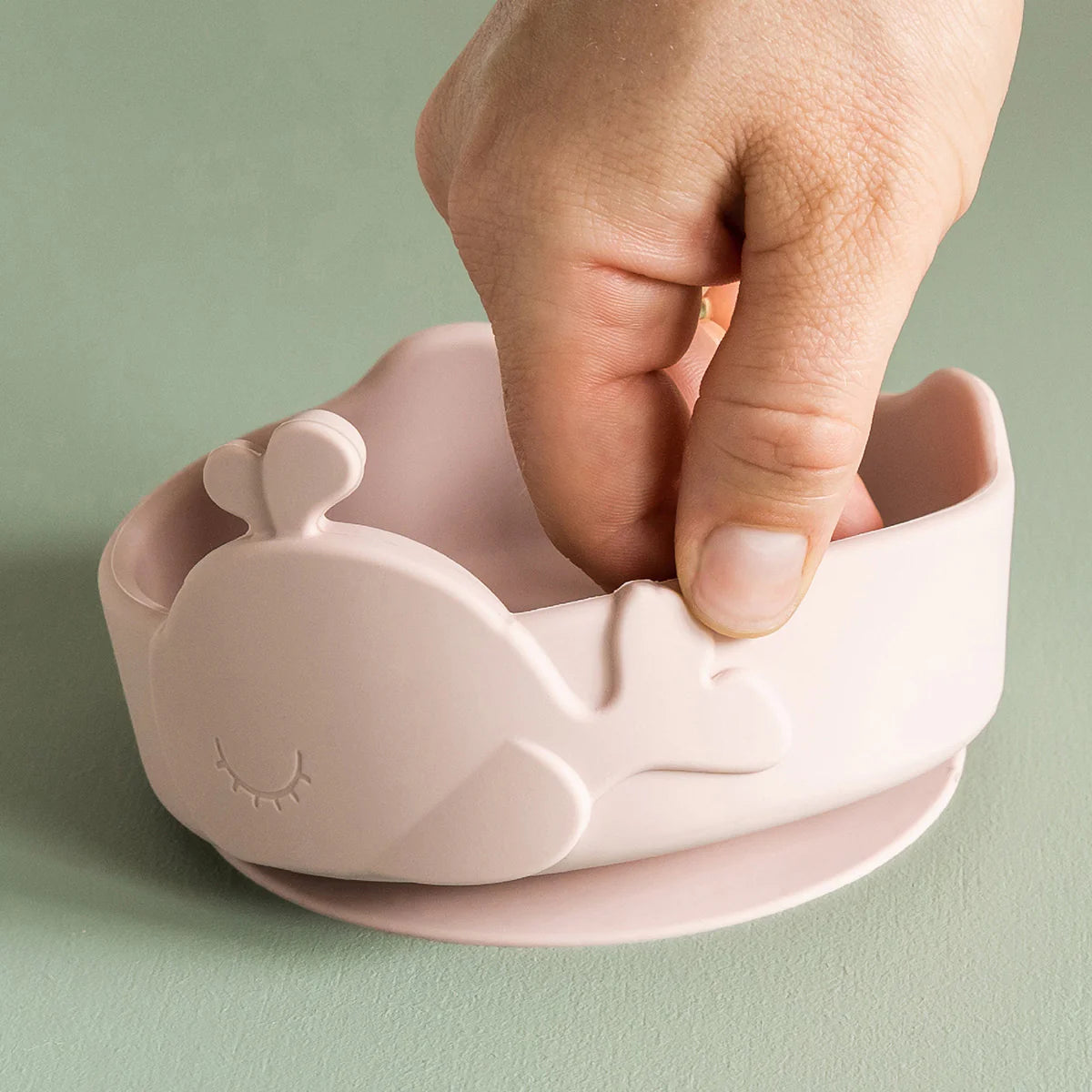 Done By Deer Silicone Stick&Stay Bowl and Baby Spoon - Wally Powder