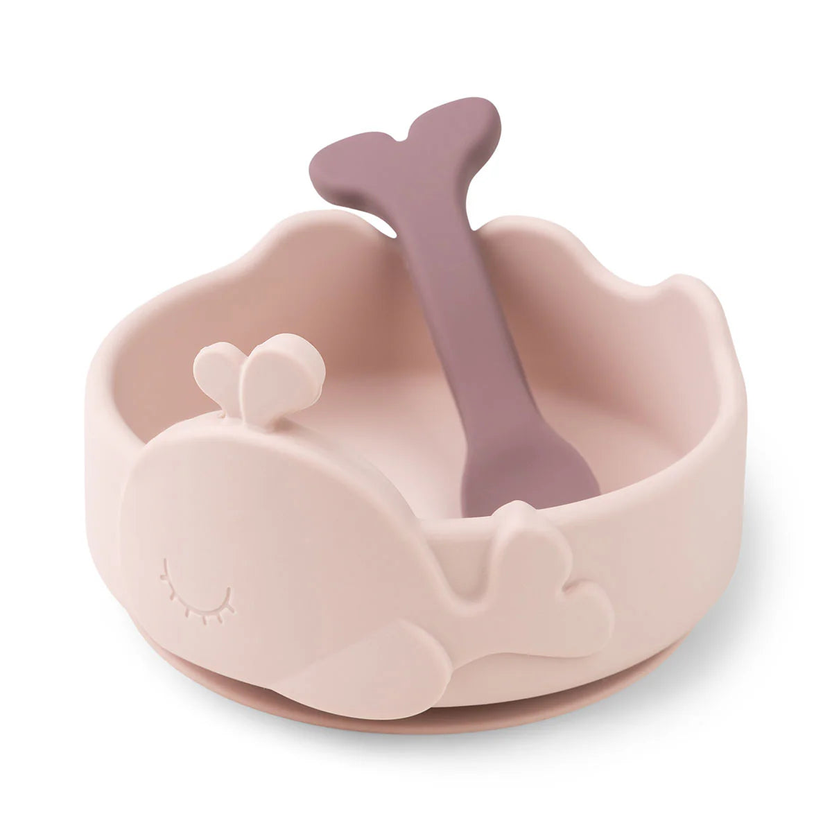 Done By Deer Silicone Stick&Stay Bowl and Baby Spoon - Wally Powder