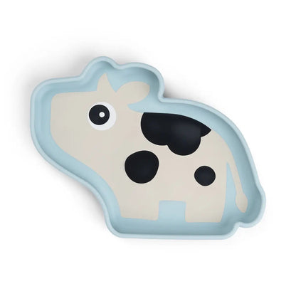 Done By Deer Stick&Stay Plate - Dotti Blue