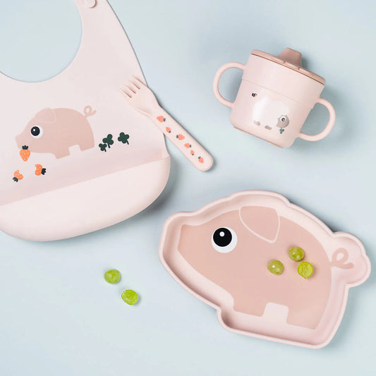 Done By Deer Silicone Bib - Pigee Powder