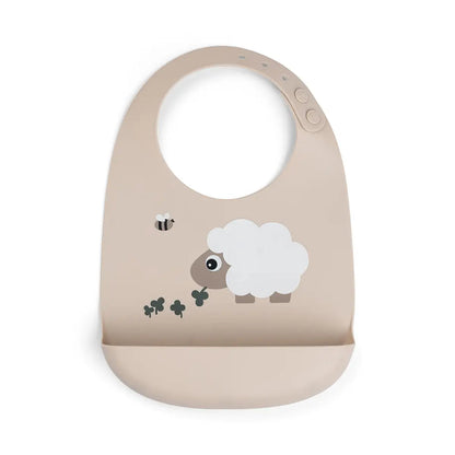 Done By Deer Silicone Bib - Sheepy Sand