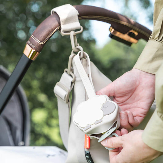 Done By Deer Silicone Pacifier Pouch - Sheepy Sand