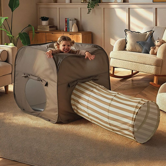CuddleCo Pop-up Play 2 Piece Set - Cube & Tunnel