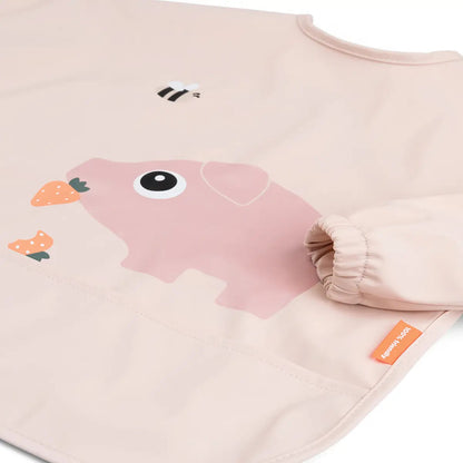 Done By Deer Sleeved Pocket Bib - Tiny Farm Powder