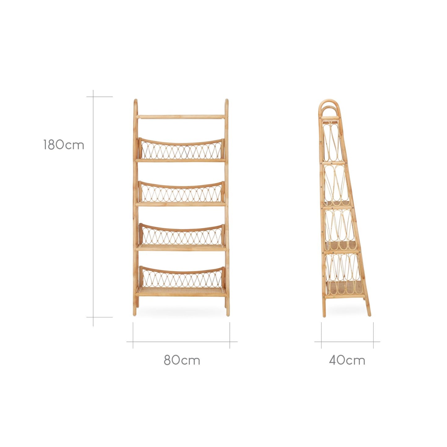 CuddleCo Aria Rattan 5 Tier Shelving Unit