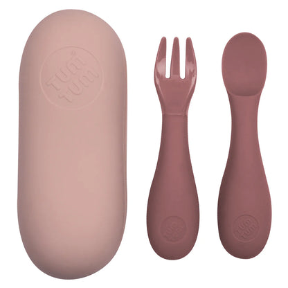 Tum Tum Baby Cutlery Set with Travel Case Pink