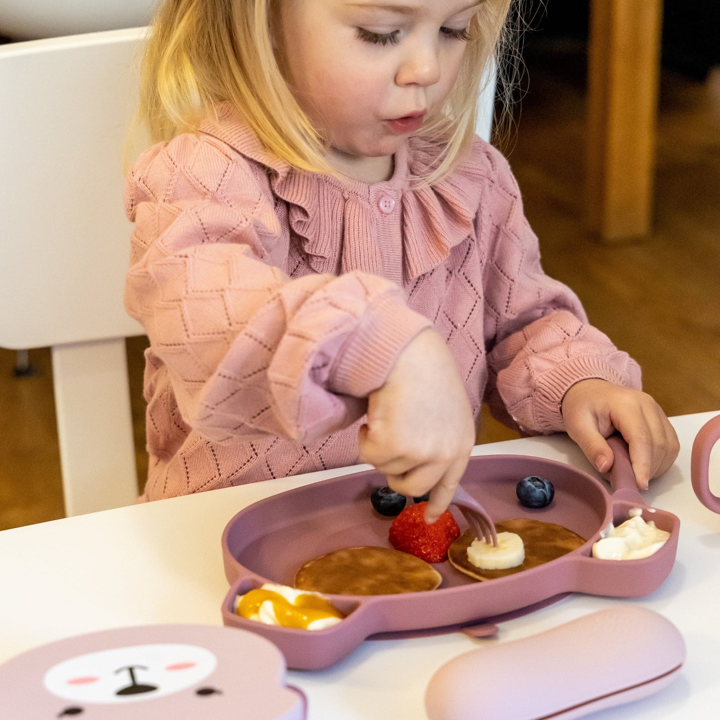 Tum Tum Baby Cutlery Set with Travel Case Pink