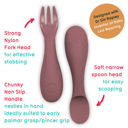 Tum Tum Baby Cutlery Set with Travel Case Pink