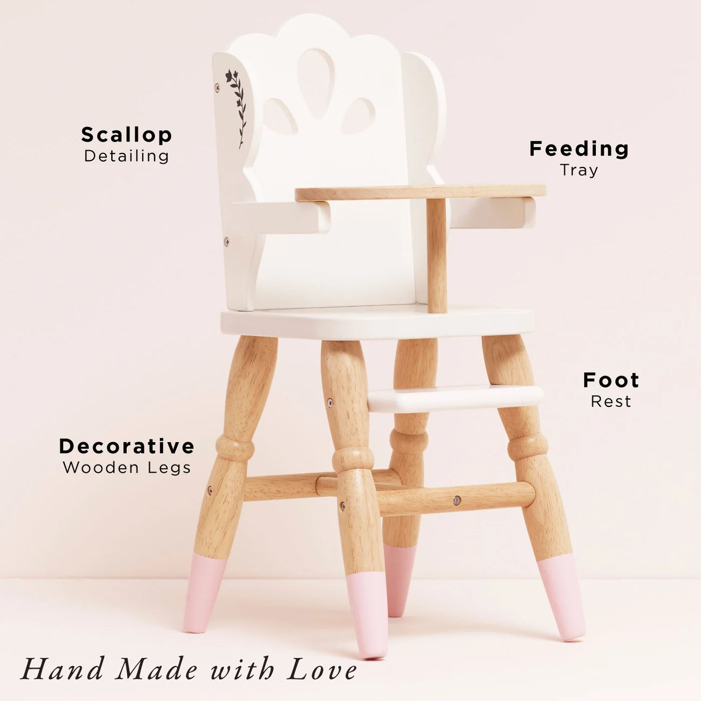 Le Toy Van Wooden Doll Highchair