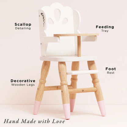 Le Toy Van Wooden Doll Highchair