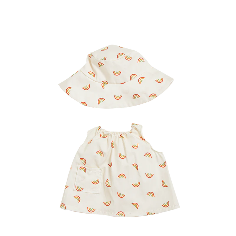 Olli Ella Dinkum Doll Outfit Set - Una Rainbow Dress